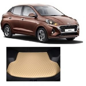 7D Car Trunk/Boot/Dicky PU Leatherette Mat for	Aura  - Beige